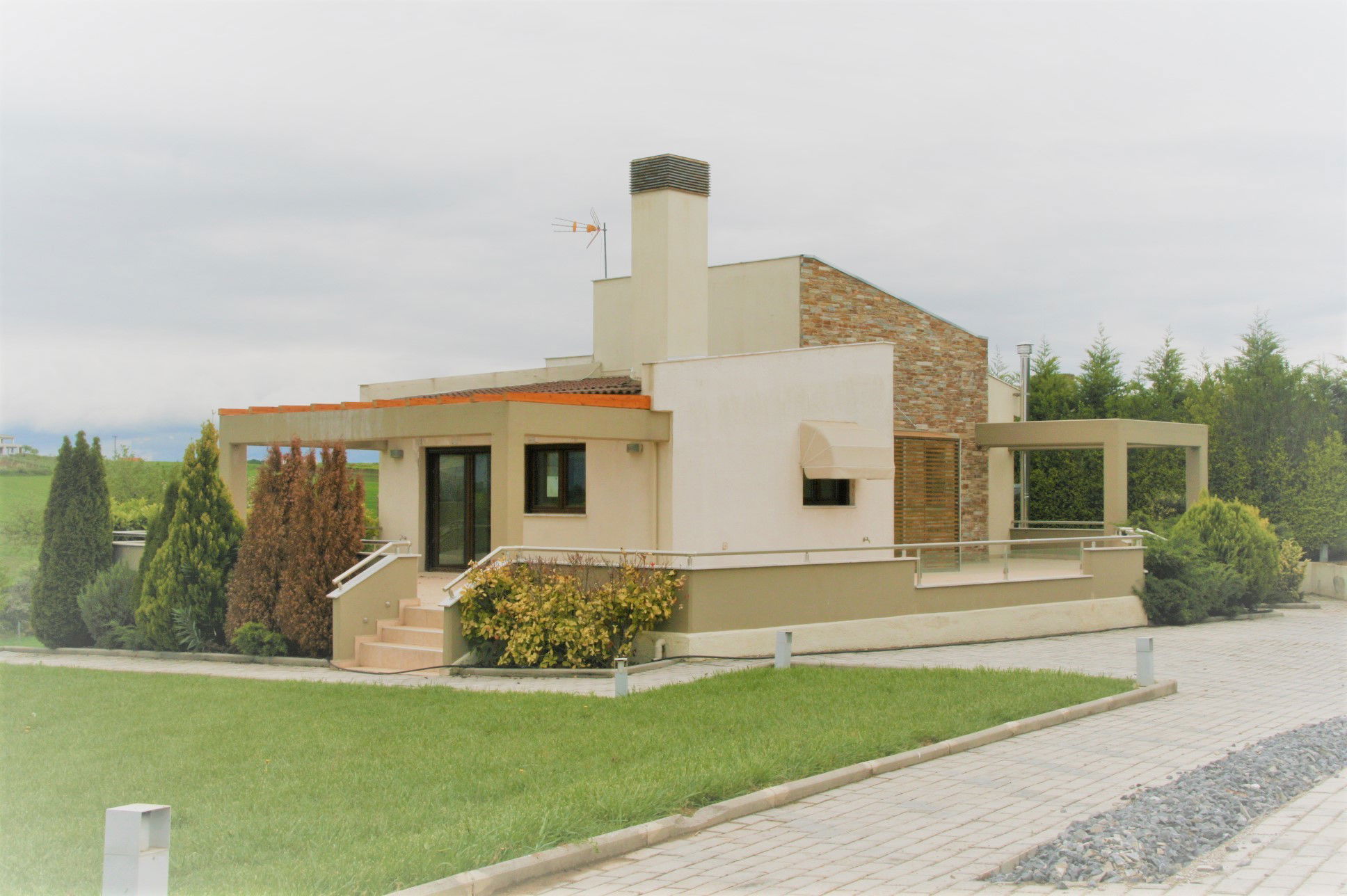 Residential complex of modern villas in Thessaloniki, Greece