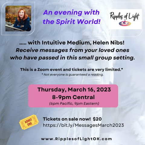 Online Mediumship: an Evening with Spirit with Helen Nibs