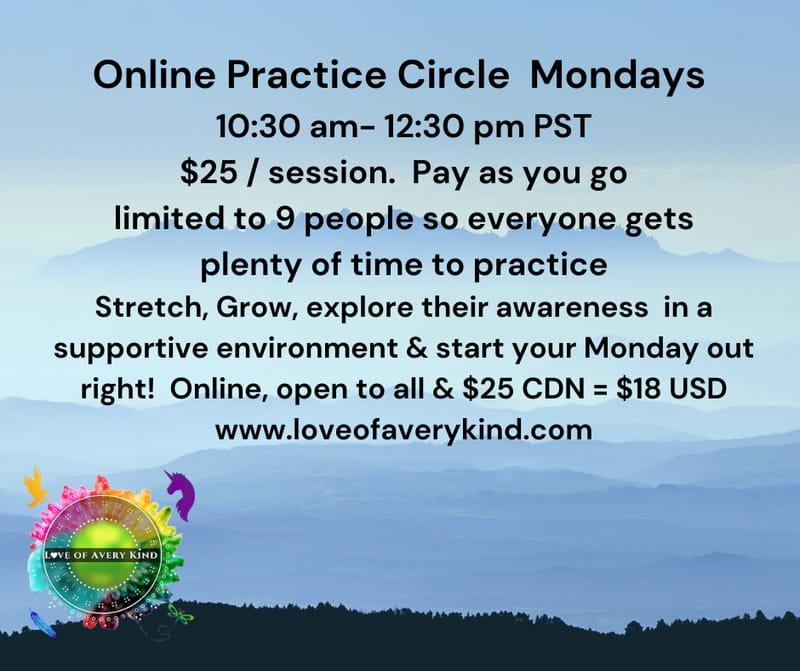 Online Practice Circle Mondays with Nicole Newman