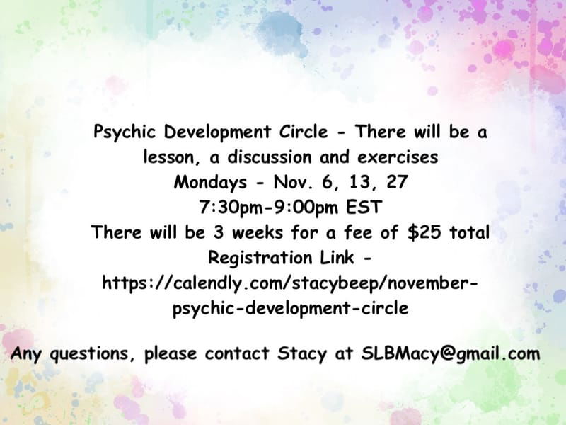 Psychic Development Circle with Stacy Brickel