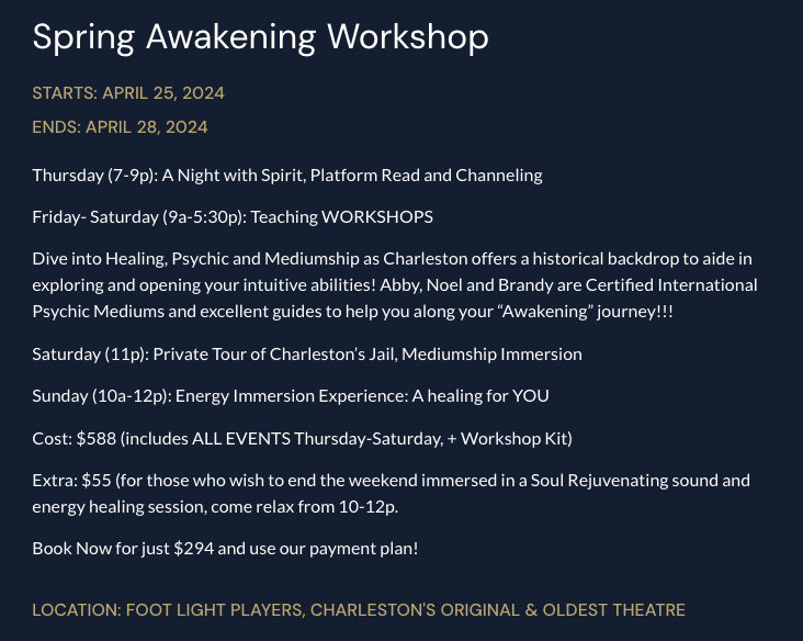 Spring Awakening: Weekend Development Workshop with Noel Manikham