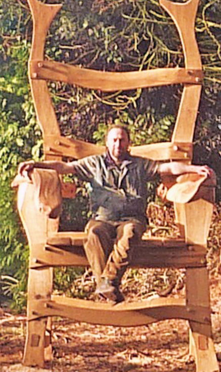 The Bardic chair in Rushmere Park