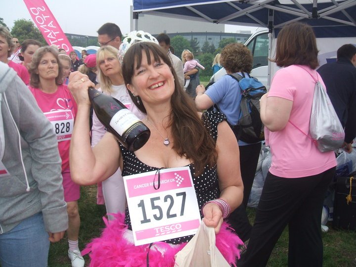 I don't do running but I did walk the race for life, with supplies of course