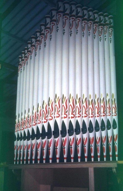 Painted organ pipes - 1987