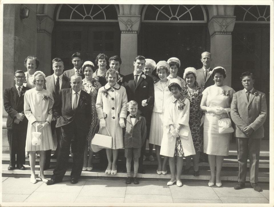 Family wedding (Andy's the little one at the front)