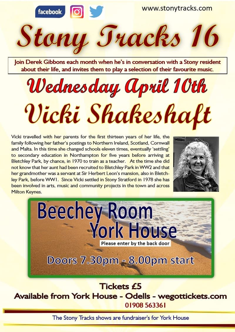 Stony Tracks 16 - April 10th  - Vicki Shakeshaft
