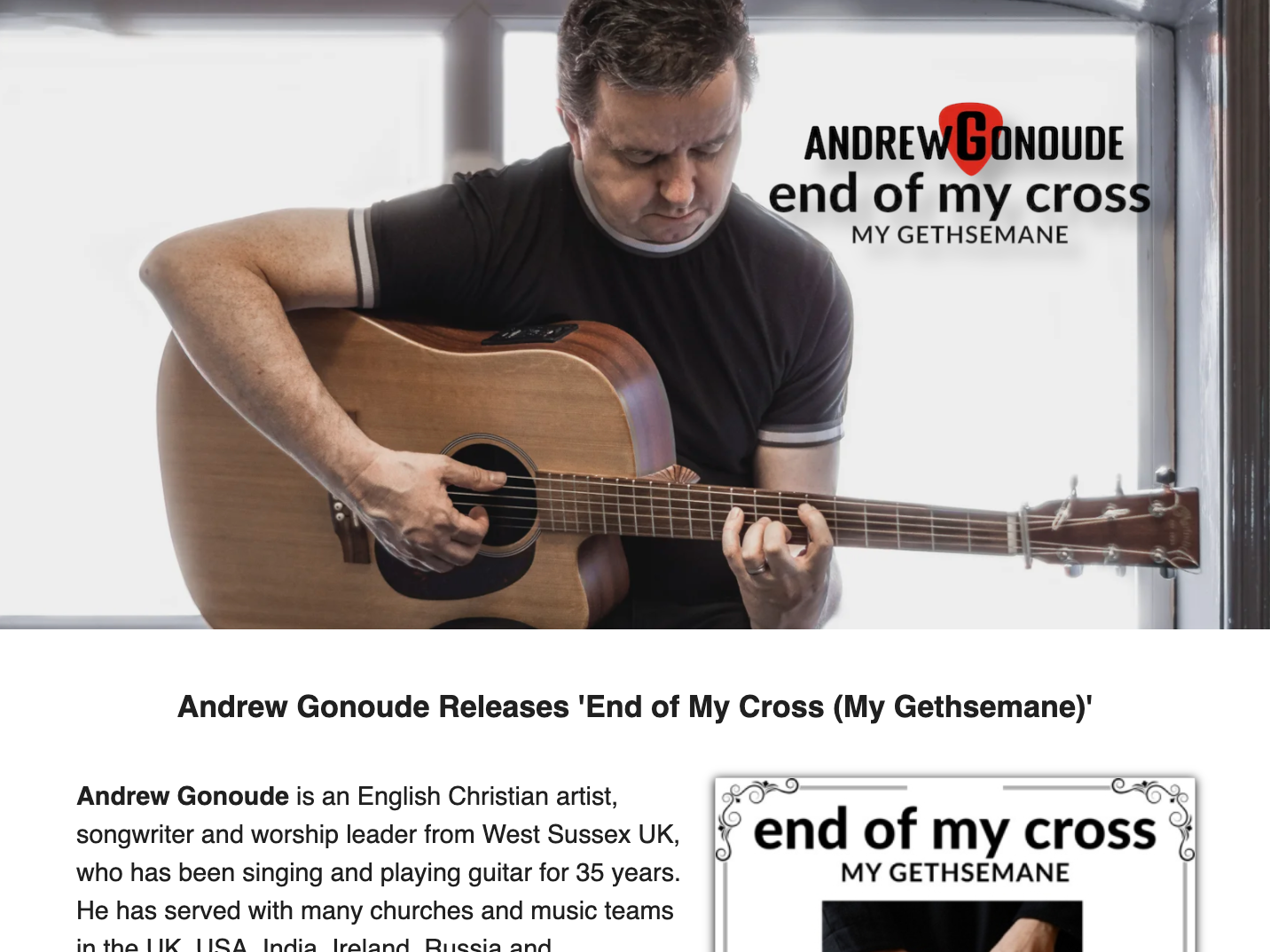 LOUDER THAN THE MUSIC promotes END OF MY CROSS