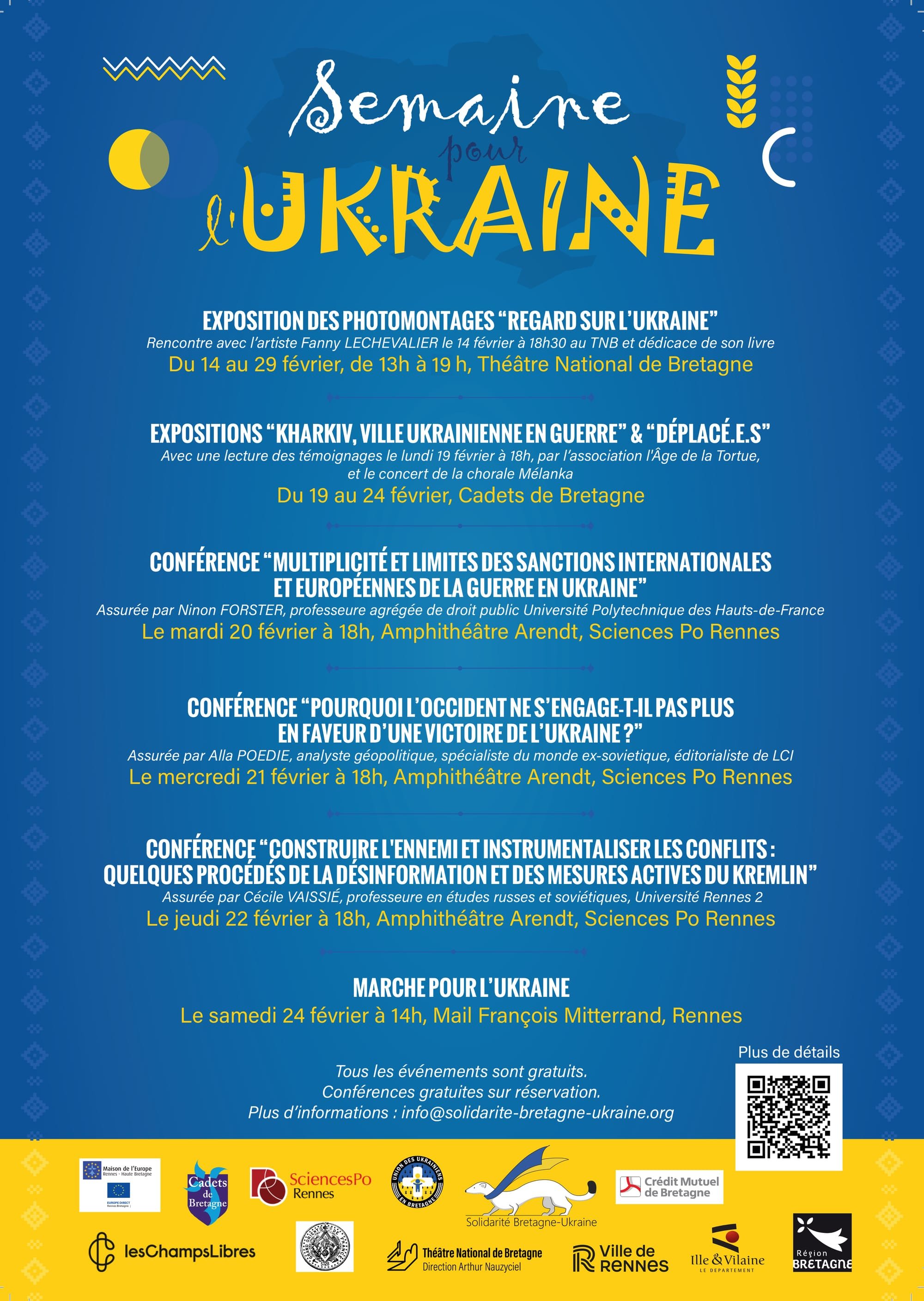 Programme de la semaine dédiée à l'Ukraine à Rennes