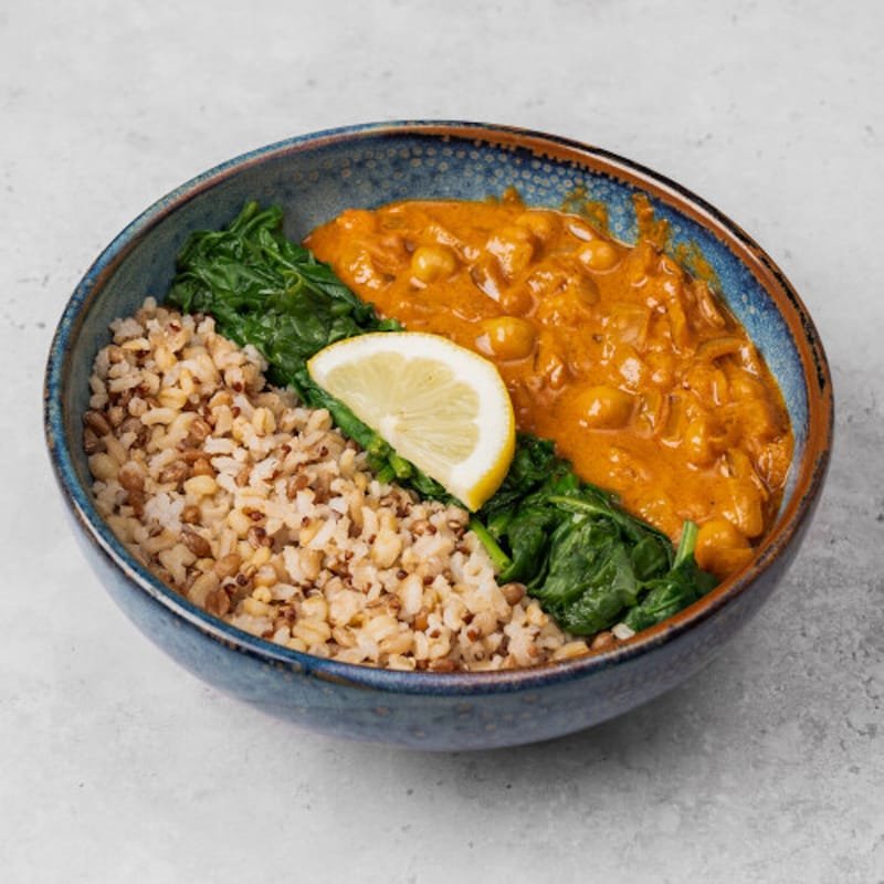 Chickpea spinach bowl