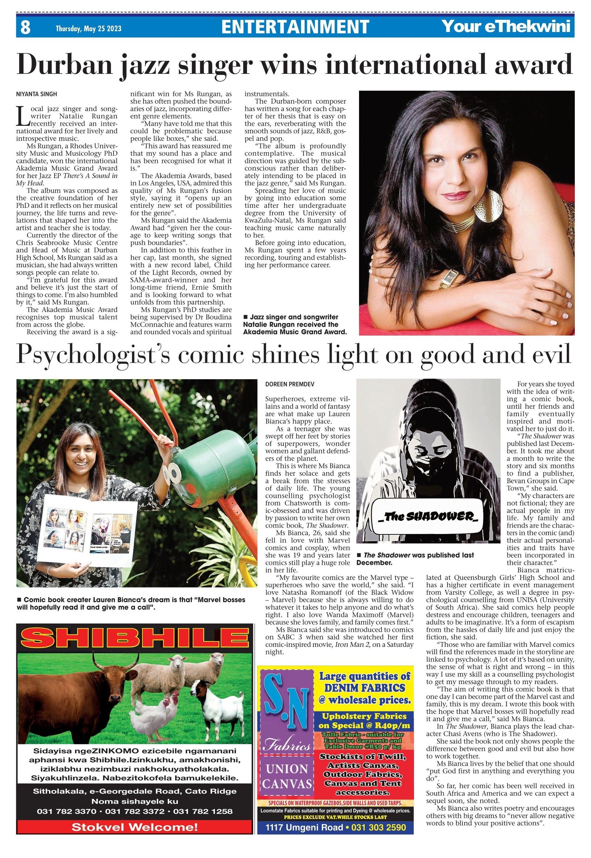 Your eThekwini Newspaper - Psychologist's comic shines light on good and evil