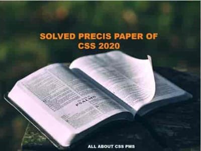solved precis paper of 2020