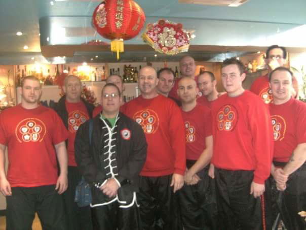 With my Sifu and his students