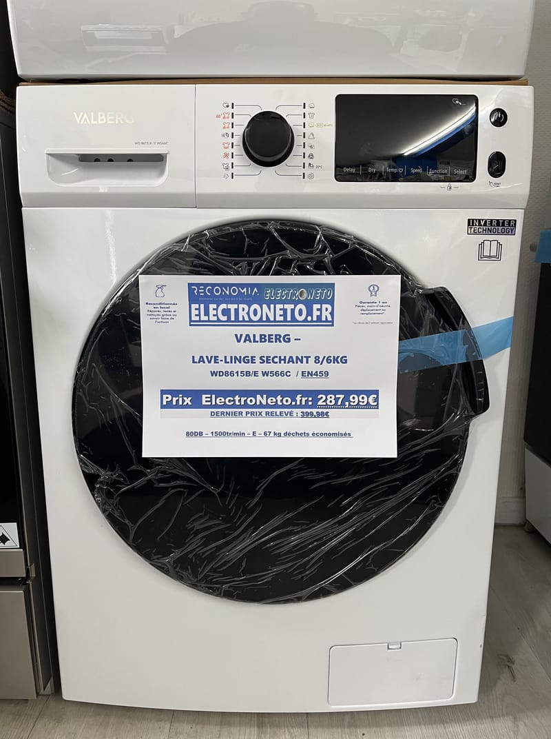 Lave linge séchant Valberg 8/6kg