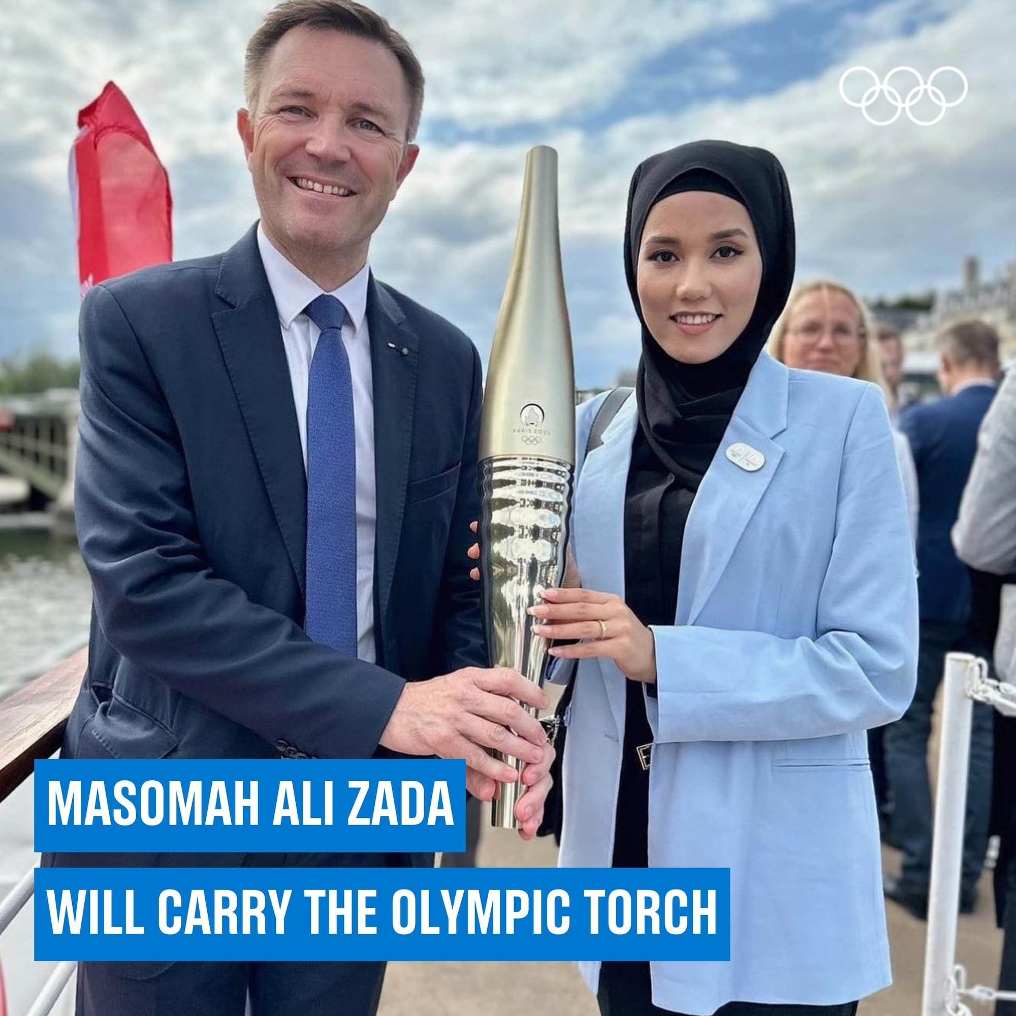 MASOMAH ALI ZADAWILL CARRY THE OLYMPIC TORCH