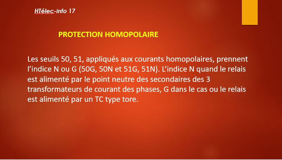 Protection homopolaire