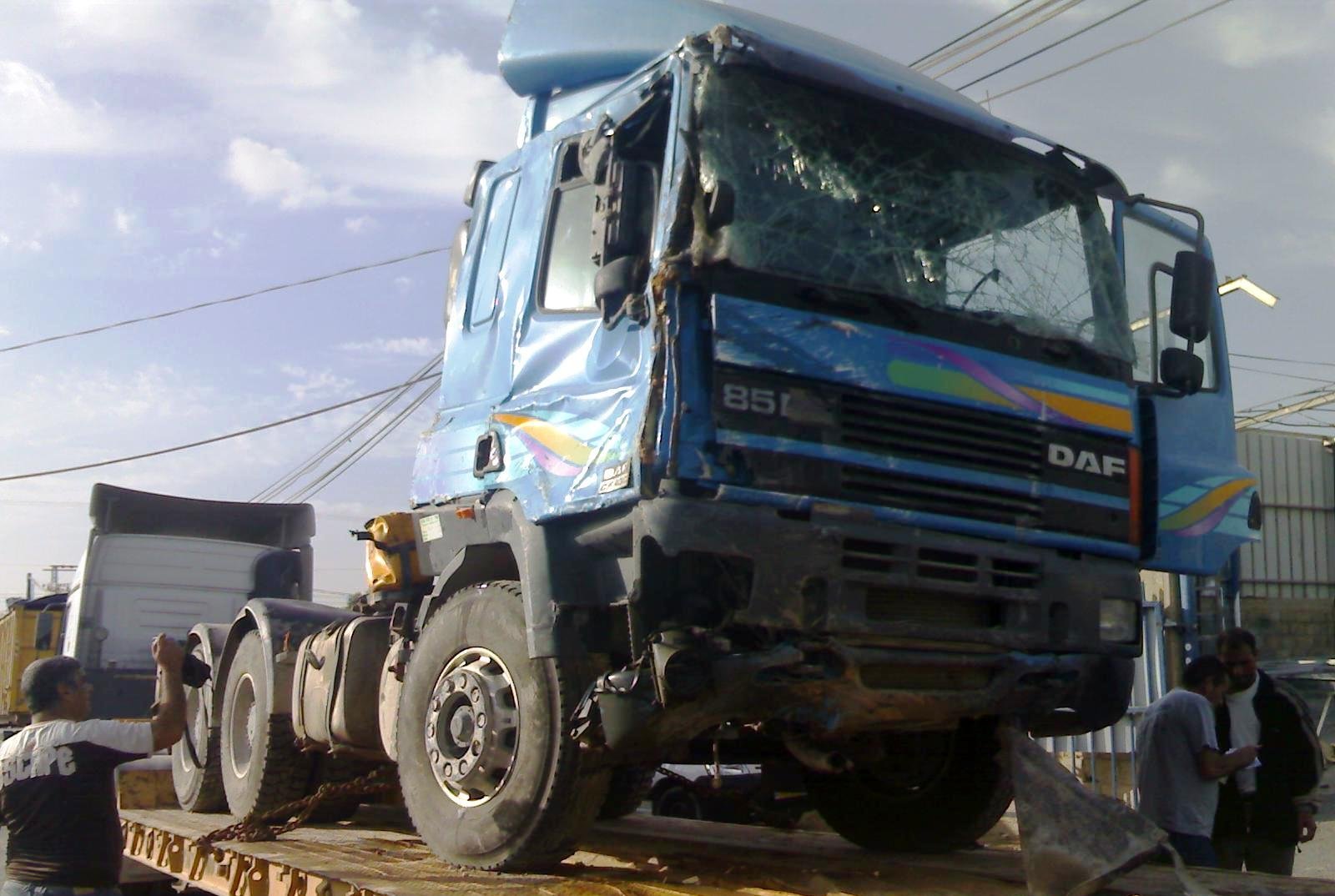משאית הפוכה באזור הנגב - טוטלוס