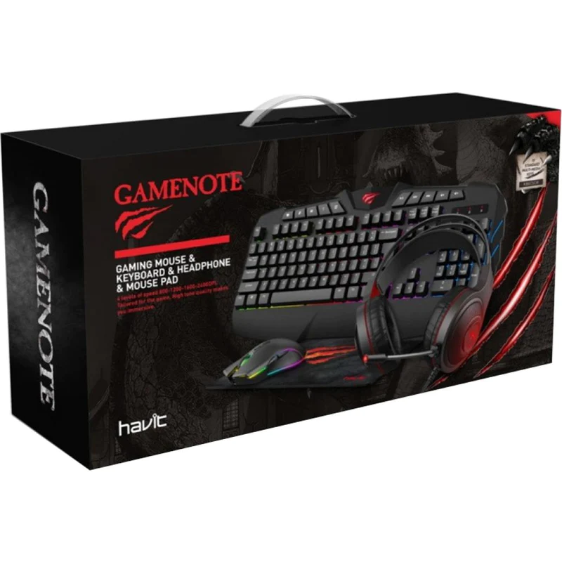 Gamdias Hermes E1C silver wired combo 3 in 1