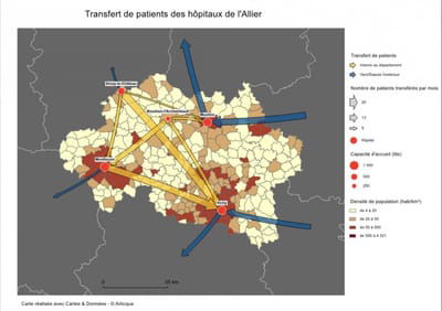 Visualisation des flux de patients entre les établissements de santé image