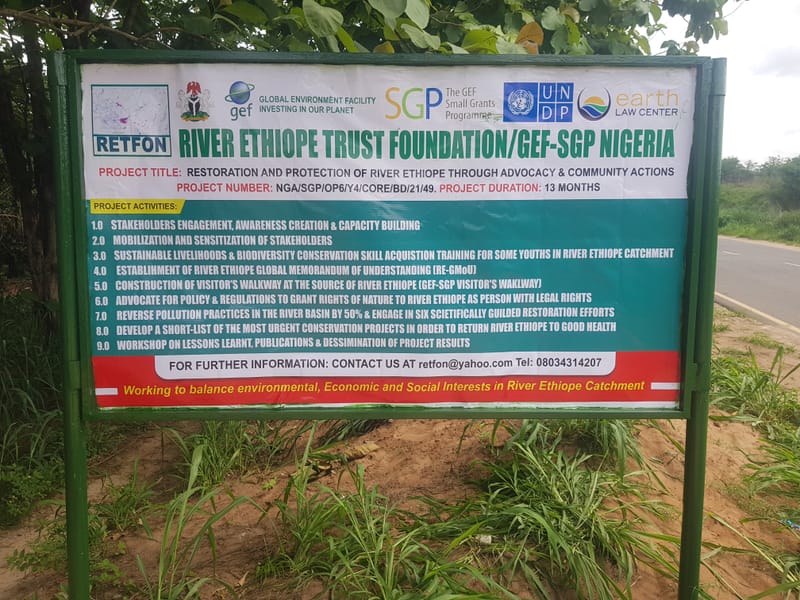 GEF/SGP Restoration and Protection of river Ethiope Through Advocacy & Community Actions