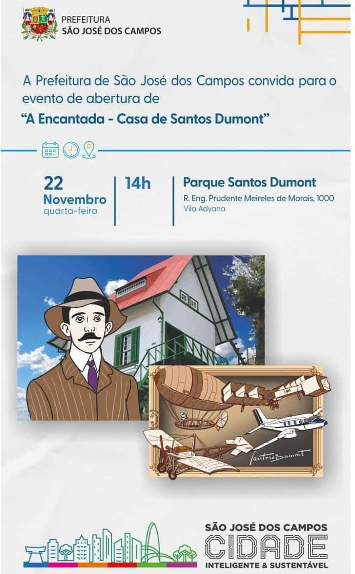 Convite "A Encantada - Casa de Santos Dumont"