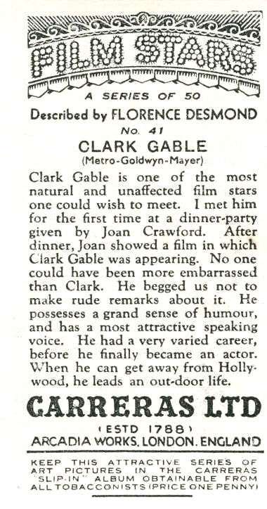 CLARK GABLE