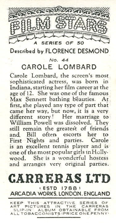 CAROLE LOMBARD