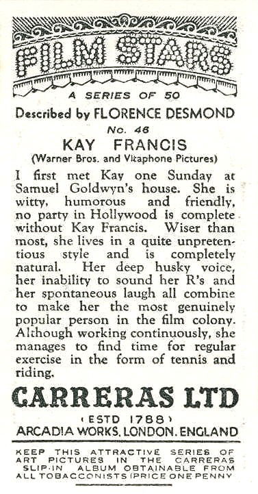 KAY FRANCIS