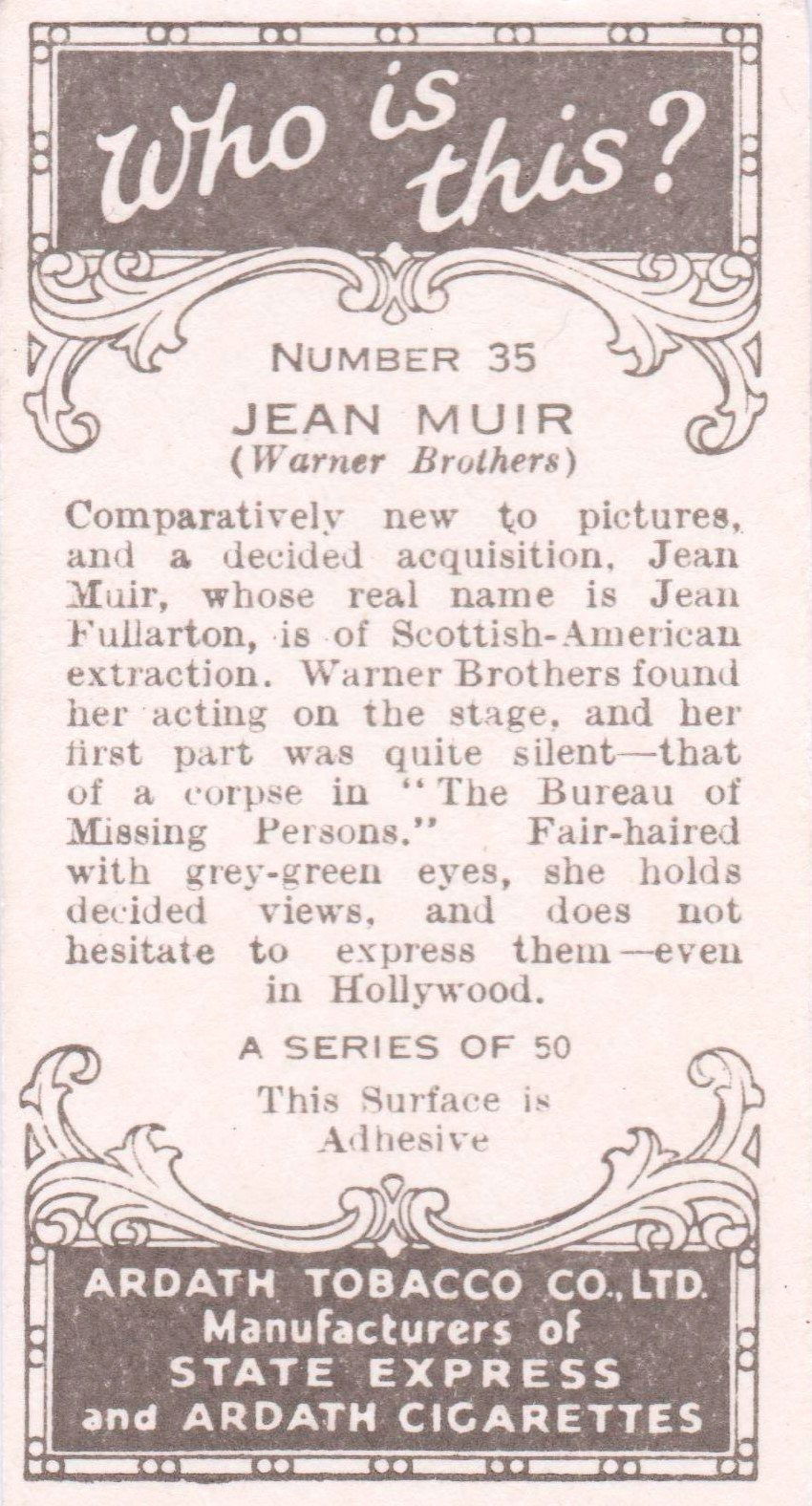 JEAN MUIR