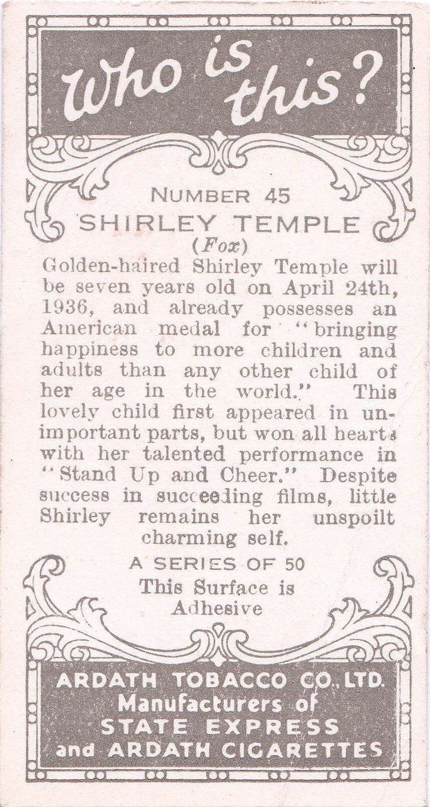 SHIRLEY TEMPLE