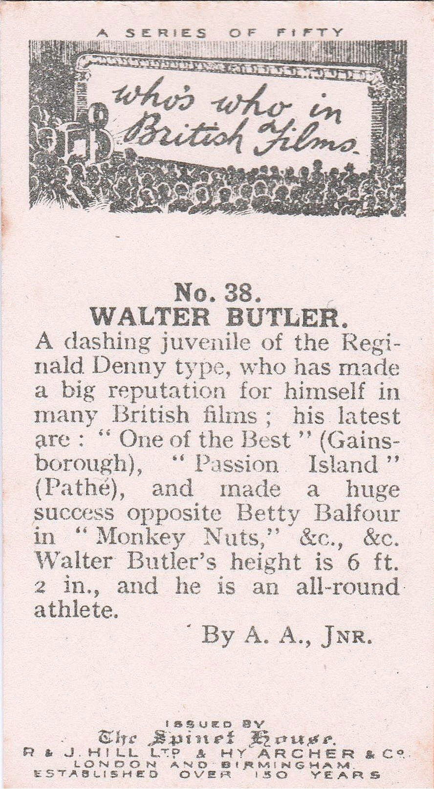 WALTER BULTER