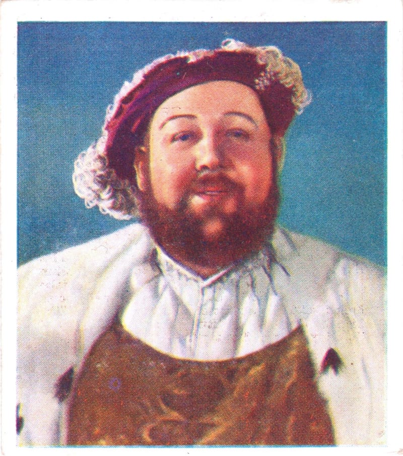 CHARLES LAUGHTON, AS HENRY VIII. - CINEMA & CIGARETTE CARDS