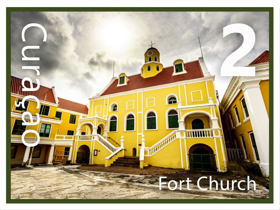 WAVE7 designs stamp series "Religious buildings Curacao"