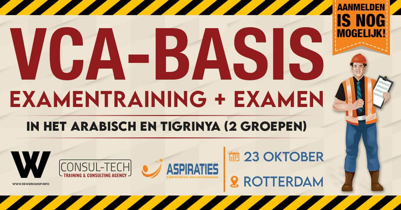 VCA-B Training In Arabic and Tigrinya 👷 In cooperation with Stichting Werkshop