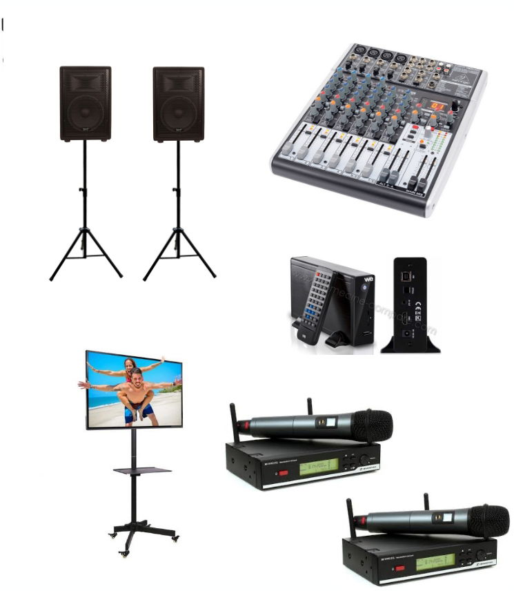 Kit Karaoké 1.1.1 2x250w Lights FX Inclus WES EVENT