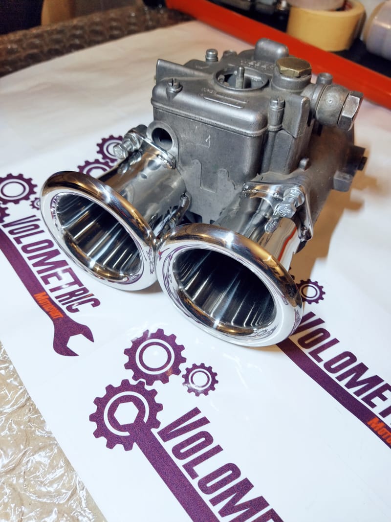 Stainless steel air intake horn for DCOE carburetors VOLOMETRIC PARTS