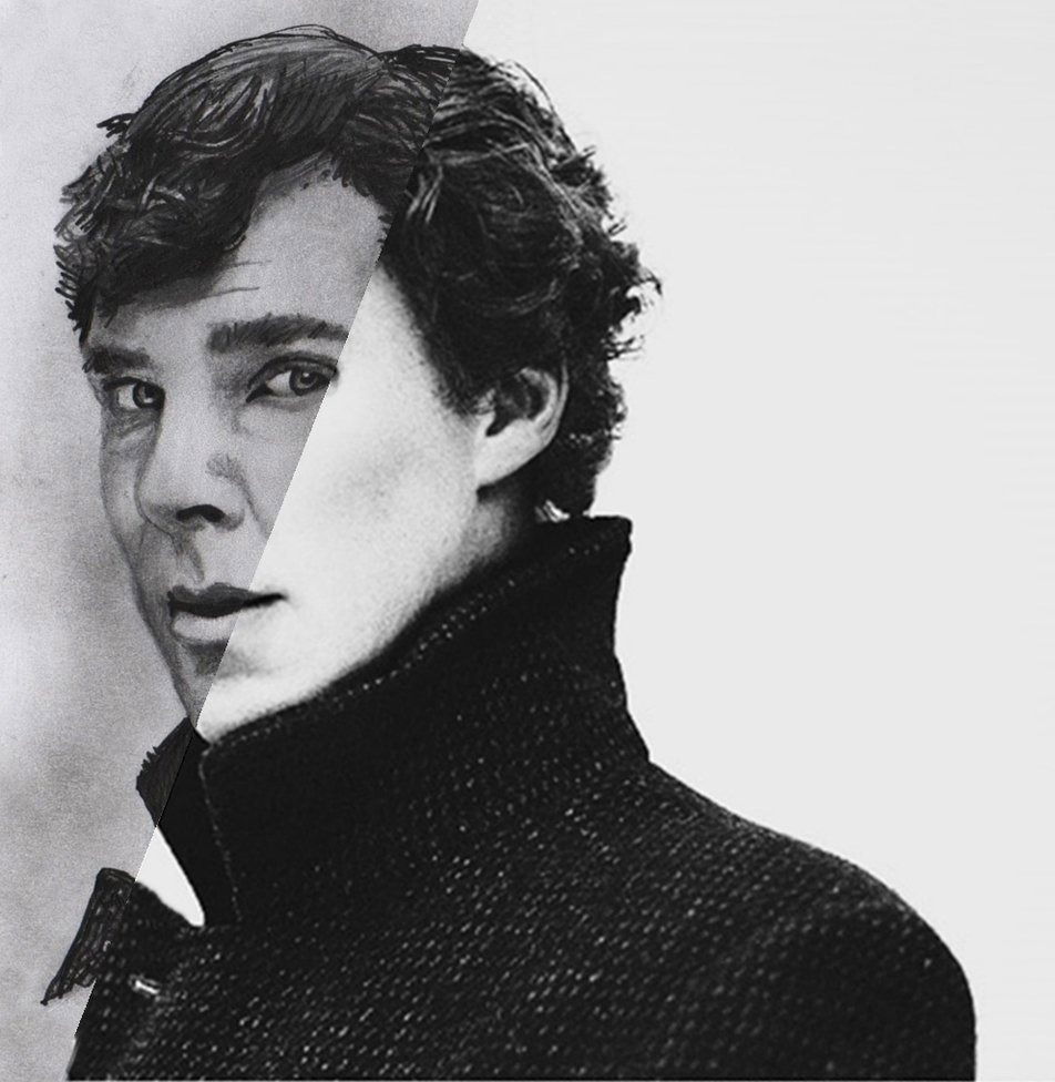 Benedict Cumberbatch (as Sherlock Holmes) Portrait