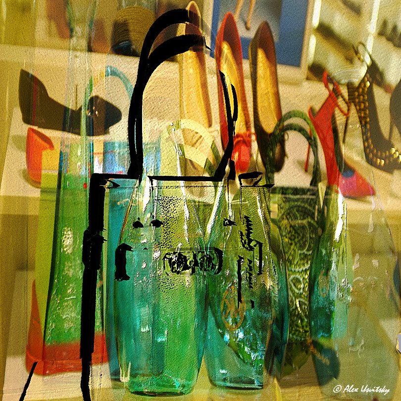 Green Purse in the Storefront