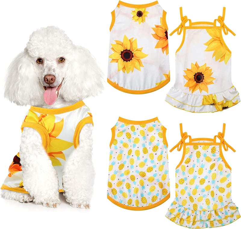 4 pieces of cute dog shirts in assorted styles. FREE SHIPPING