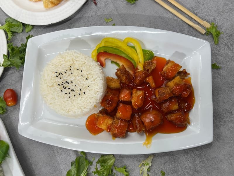 SWEET AND SOUR CRISPY CHICKEN