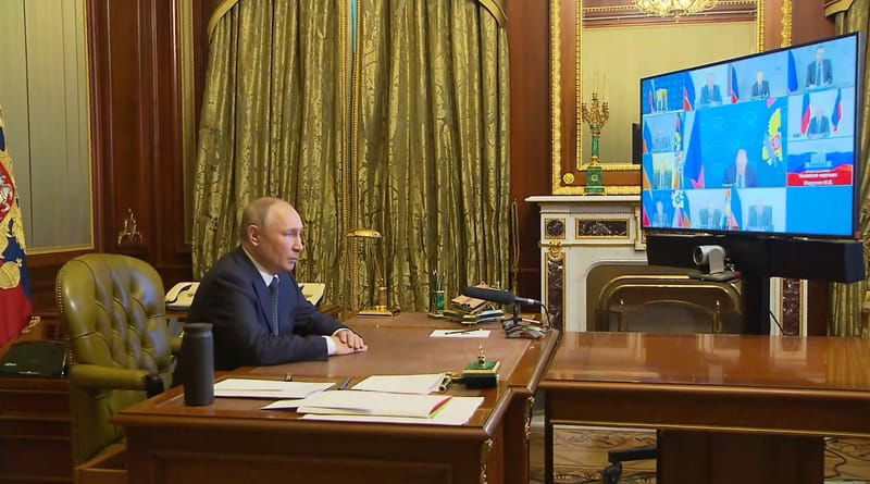 Rusia: El discurso del presidente Vladimir Putin, tras los ataques masivos en Ucrania.
