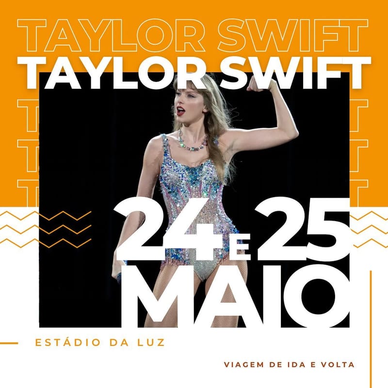 Viagens para o Concerto da Taylor Swift em Lisboa 24 de Maio de 2024