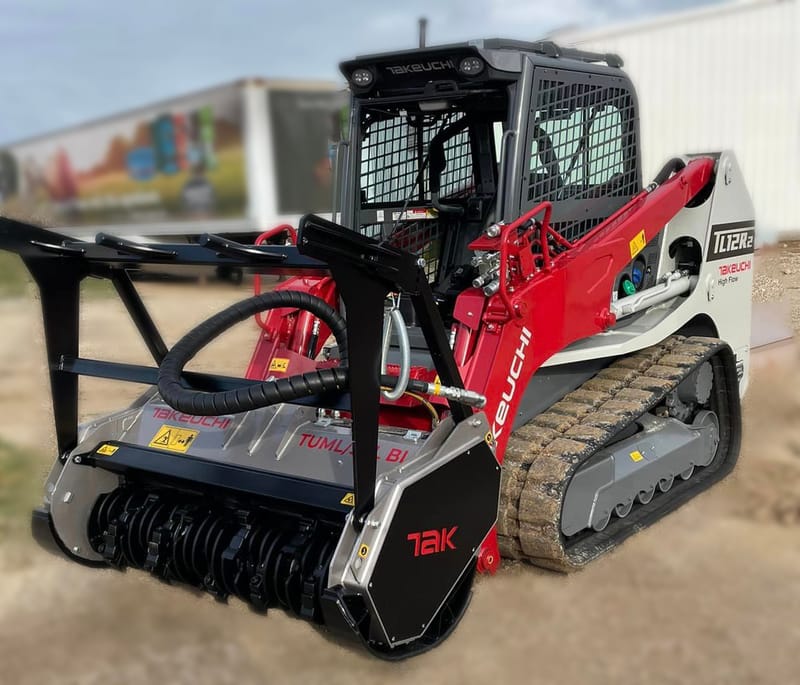 land clearing dirt work skid steer tree removal