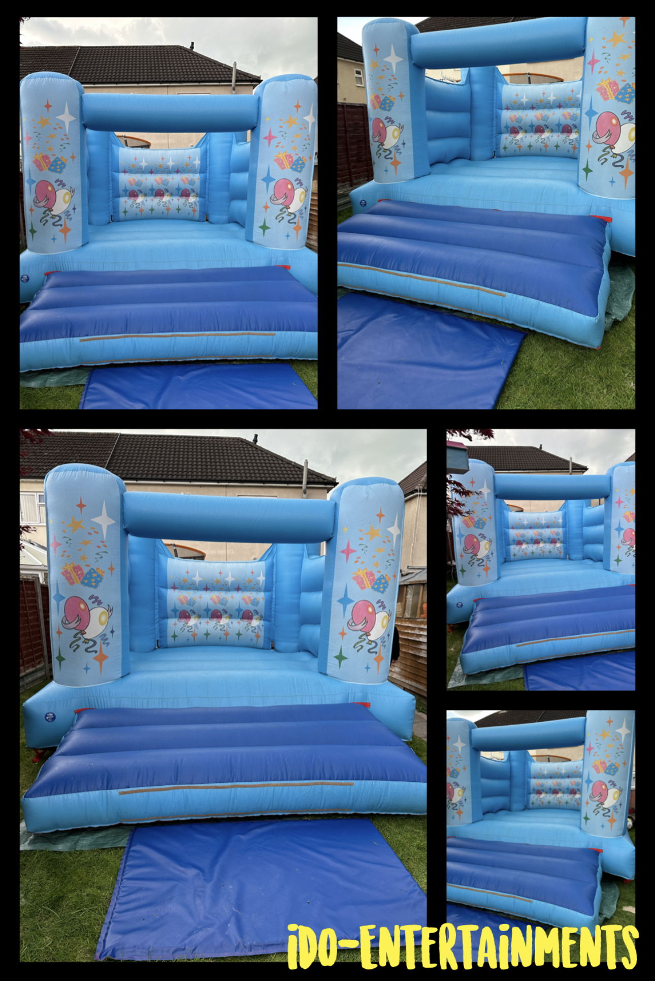 Blue Low Height Bouncy Castle