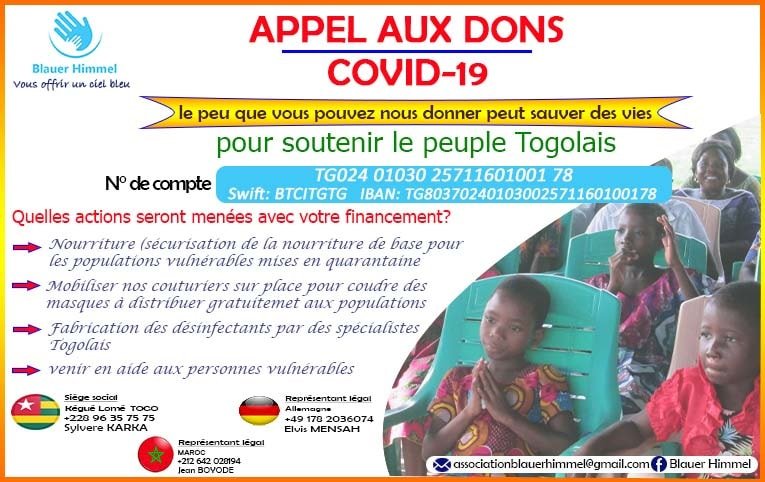 Appel aux dons Covid-19