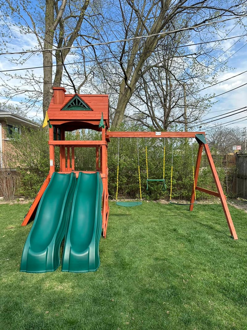 Swing set Installation for your kids BIG Helpers