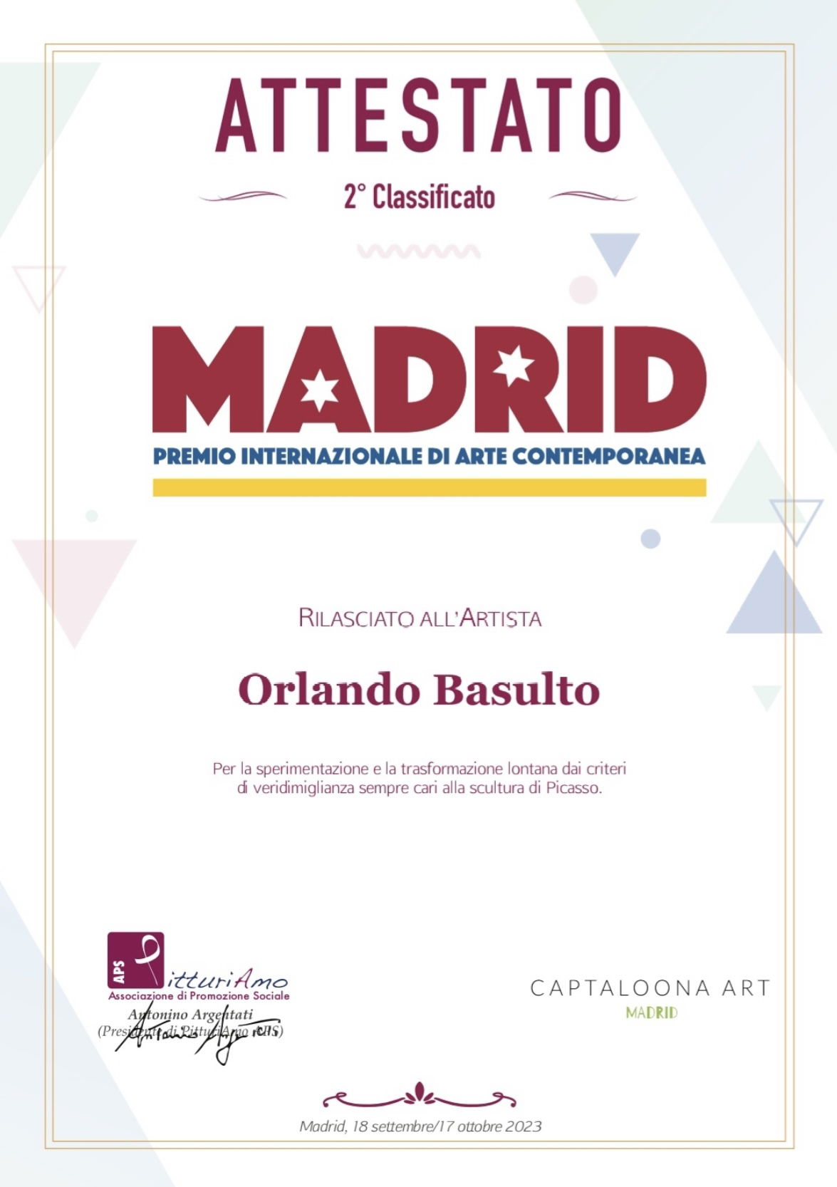 Prix international d’art contemporain Madrid, Espagne