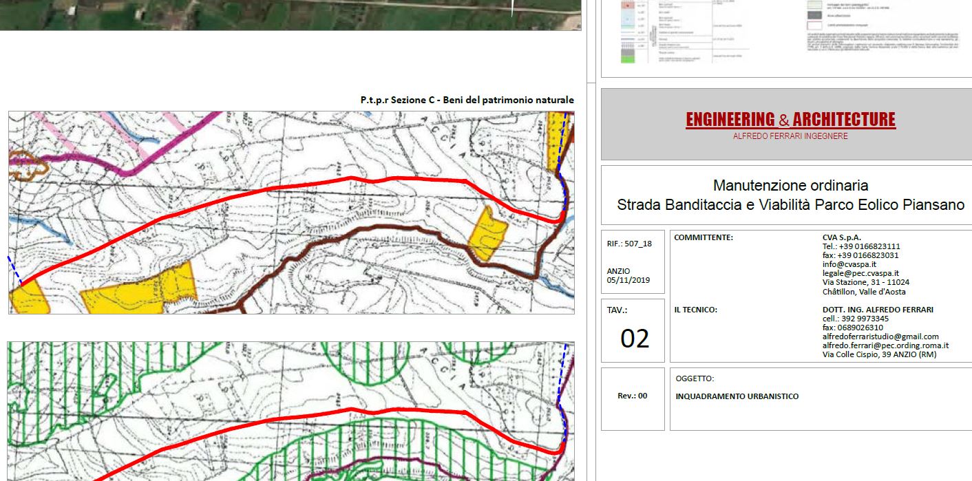 Manutenzione ordinaria Strada Banditaccia e Viabilità Parco Eolico Piansano (Viterbo)