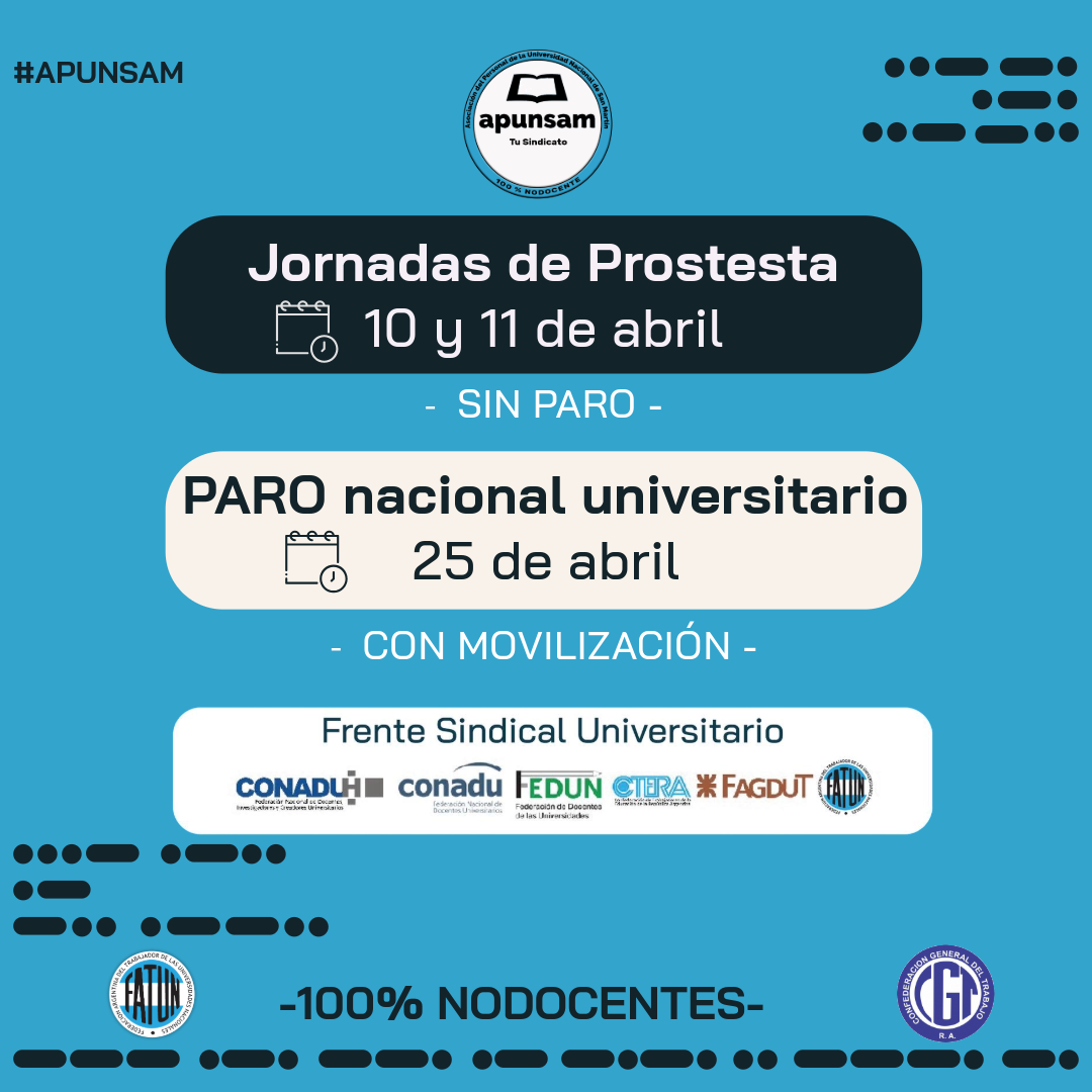 Jornadas de protesta y PARO Nacional Universitario