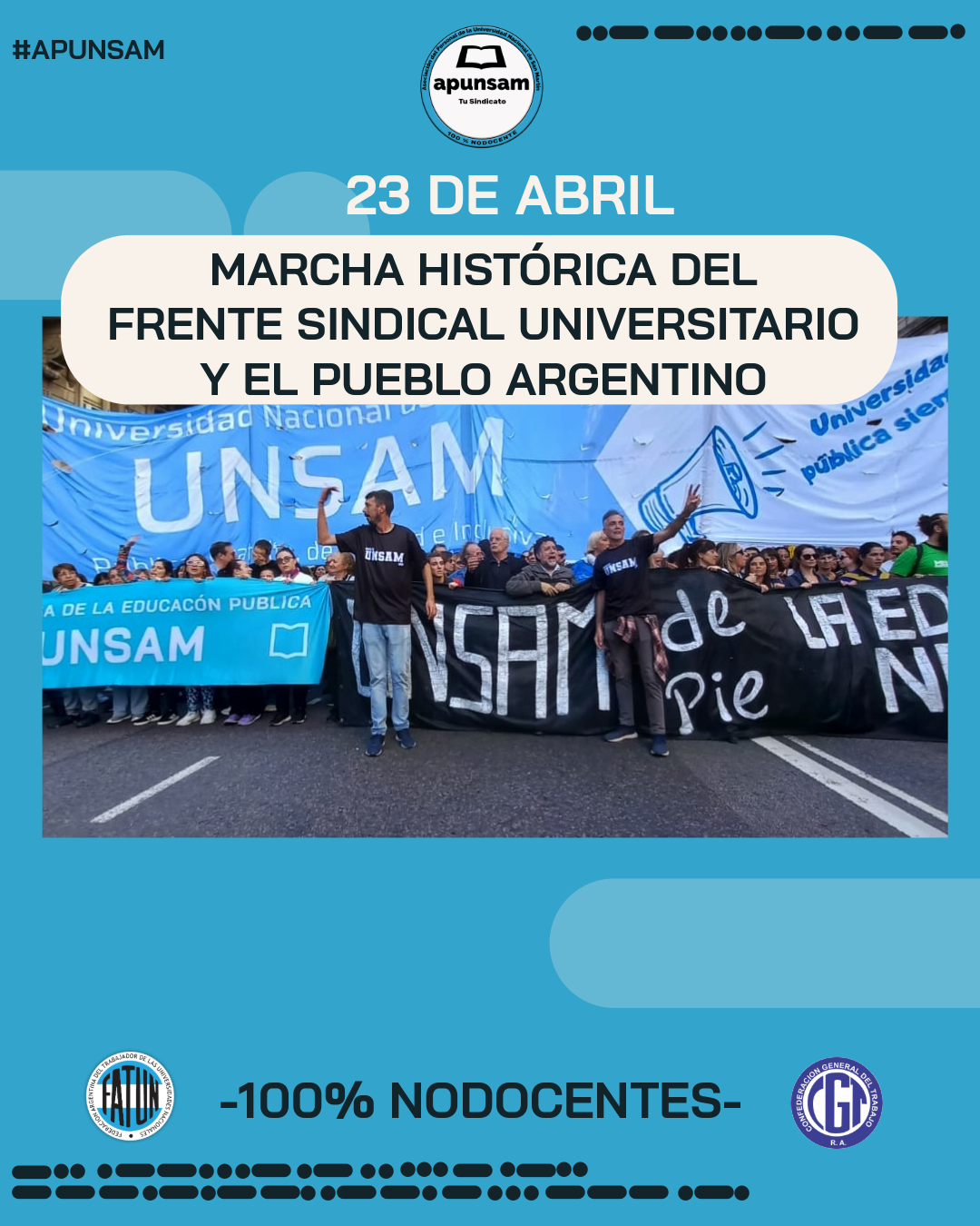 Marcha histórica en defensa de la Universidad Pública, Gratuita, de Calidad y Co-Gobernada