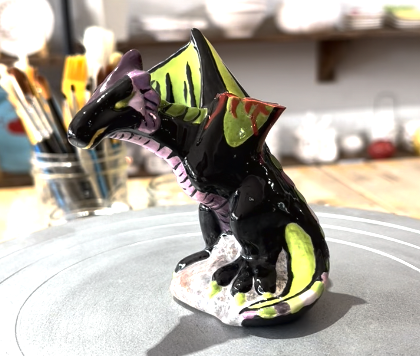 Hand-painted Ceramic Dragon